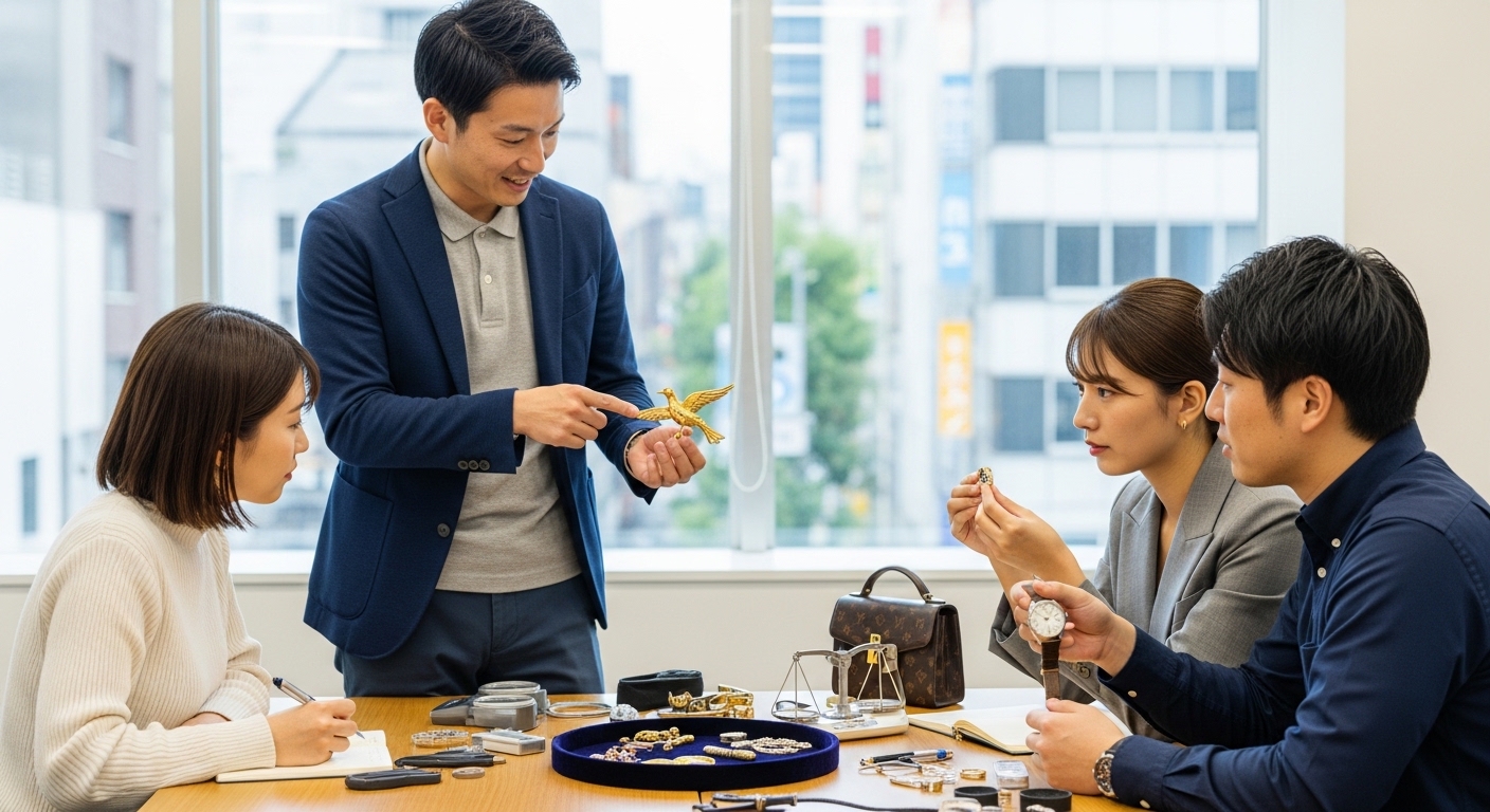 リユース総合支援のチーム鑑定シーン